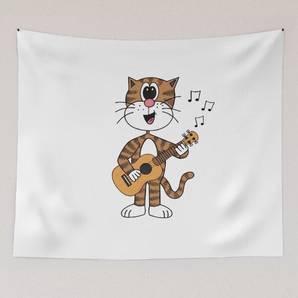 Item preview, Cat Playing Ukulele, Ukulelist Musician Music Teacher designed and sold by doodlerob.