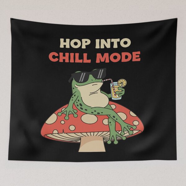 Item preview, Chill Frog on Mushroom designed and sold by Snugglecrit.