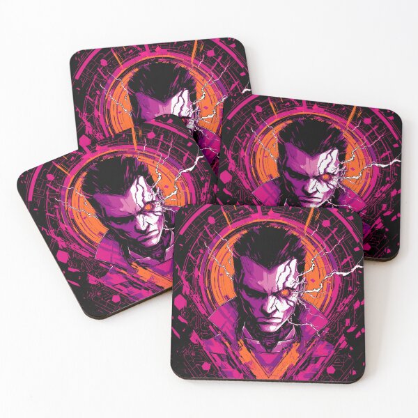 Item preview, Neon Warlord – Cyberpunk Synth Assassin designed and sold by FantasyPrintVM.