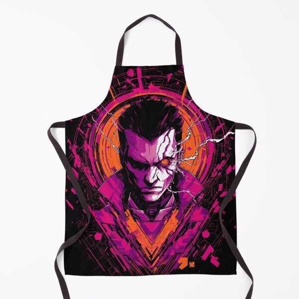 Item preview, Neon Warlord – Cyberpunk Synth Assassin designed and sold by FantasyPrintVM.
