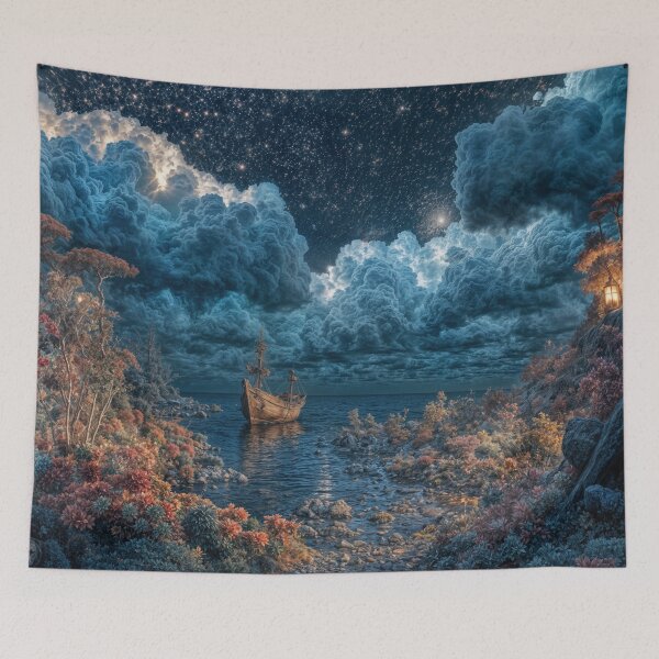 Item preview, Starlit Voyage Beneath Stormlit Skies designed and sold by Vividfables.