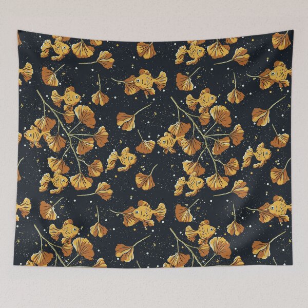 Item preview, Ginkgo Golden Fish Pattern by Tobe Fonseca designed and sold by Tobe Fonseca®.