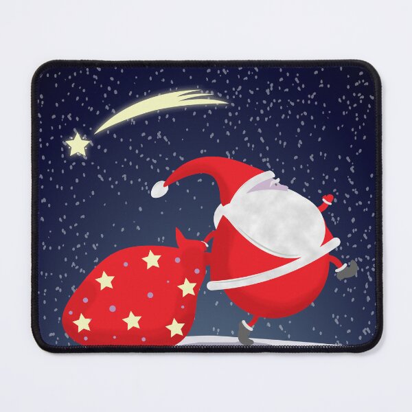 Item preview, Cute Santa with Star and Presents Holiday art designed and sold by Raven Studio.