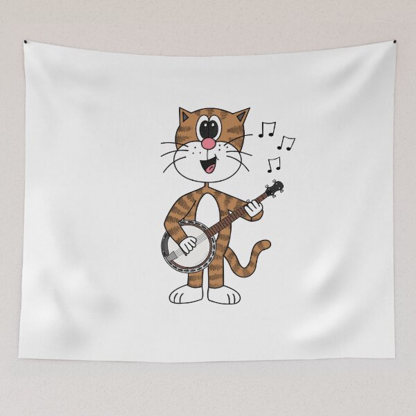 Item preview, Cat Playing Banjo, Banjoist Musician Music Teacher designed and sold by doodlerob.