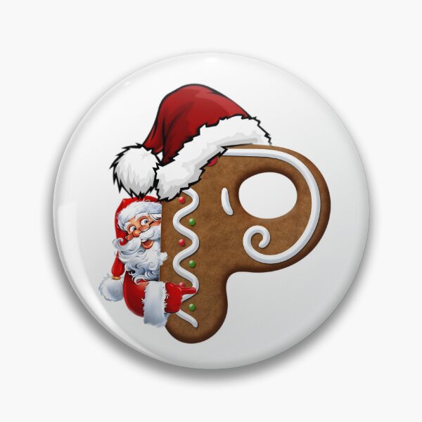 Item preview, Santa Gingerbread Letter P Christmas Cookie Alphabet Design designed and sold by Pandastore14.