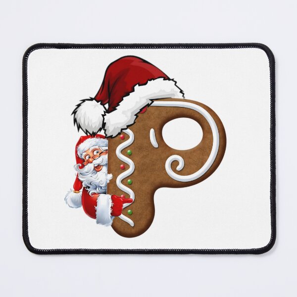 Item preview, Santa Gingerbread Letter P Christmas Cookie Alphabet Design designed and sold by Pandastore14.