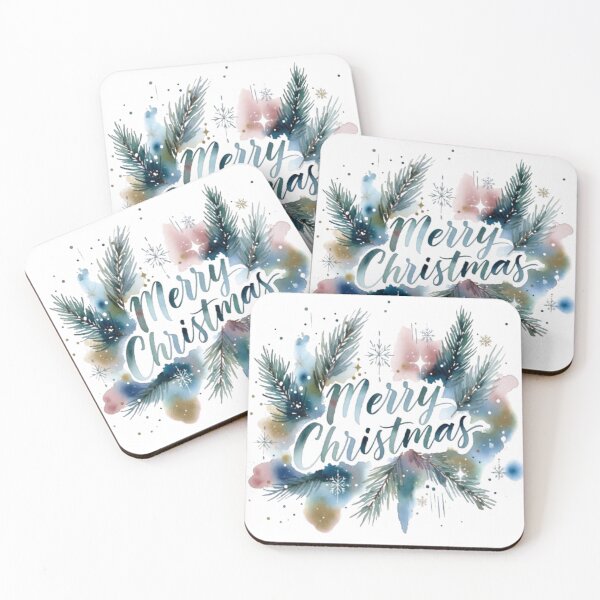 Item preview, Watercolor Merry Christmas Elegance designed and sold by MyTshirtArt.