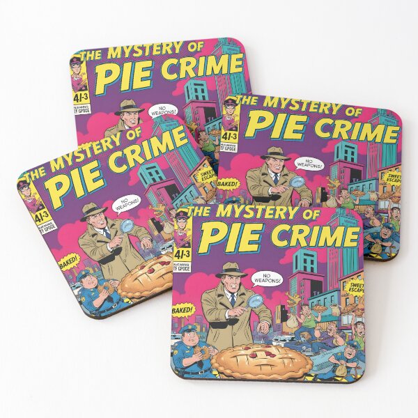 Item preview, Detective Pie Crime Retro Comic Book Cover Pop Art designed and sold by VibranPalette.