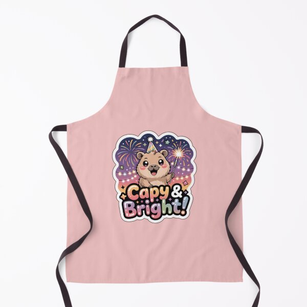 Item preview, Happy New Year Capy & Bright Chibi Capybara Sticker - Festive Sparkler Gift designed and sold by Nuist25.