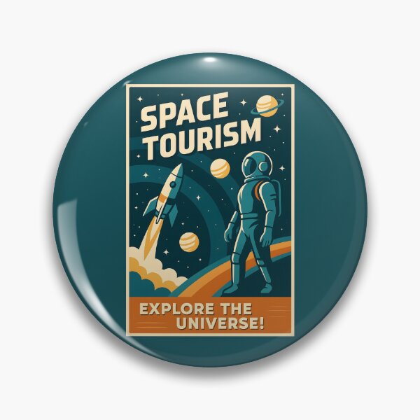 Item preview, Retro Space Tourism Poster Explore the Universe Adventure. designed and sold by The-T-In-Retro.