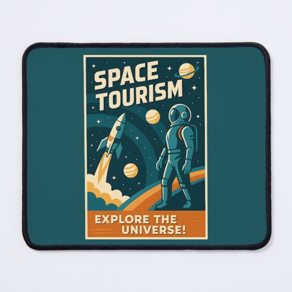 Item preview, Retro Space Tourism Poster Explore the Universe Adventure. designed and sold by The-T-In-Retro.