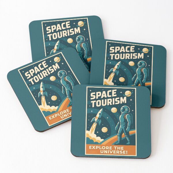 Item preview, Retro Space Tourism Poster Explore the Universe Adventure. designed and sold by The-T-In-Retro.