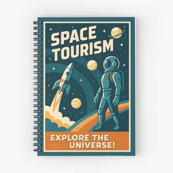 Item preview, Retro Space Tourism Poster Explore the Universe Adventure. designed and sold by The-T-In-Retro.