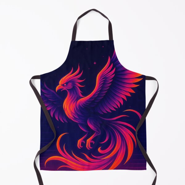 Item preview, Neon Phoenix in Flight – Vaporwave Fire Bird Art designed and sold by GolabMagic.
