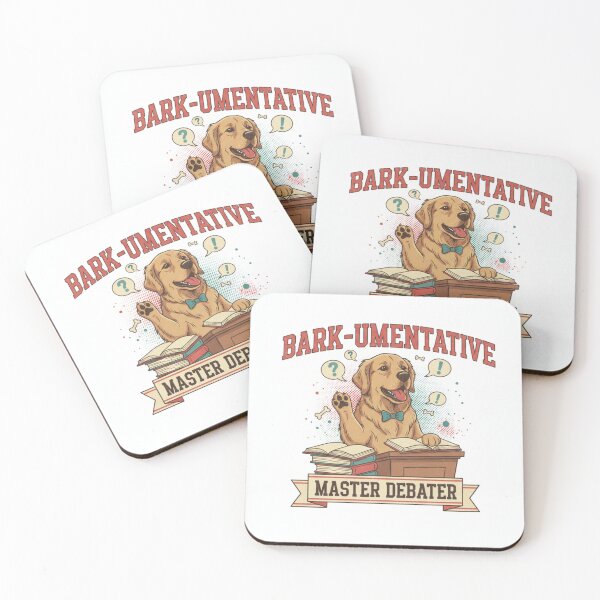 Item preview, “Bark-umentative” — a funny dog pun for dogs who ALWAYS have something to say designed and sold by SoulMint.