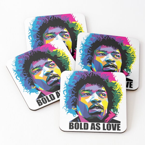Item preview, Bold As Love Vibrant Multicolor Hendrix Psychedelic Music Poster designed and sold by NoraDRoss.