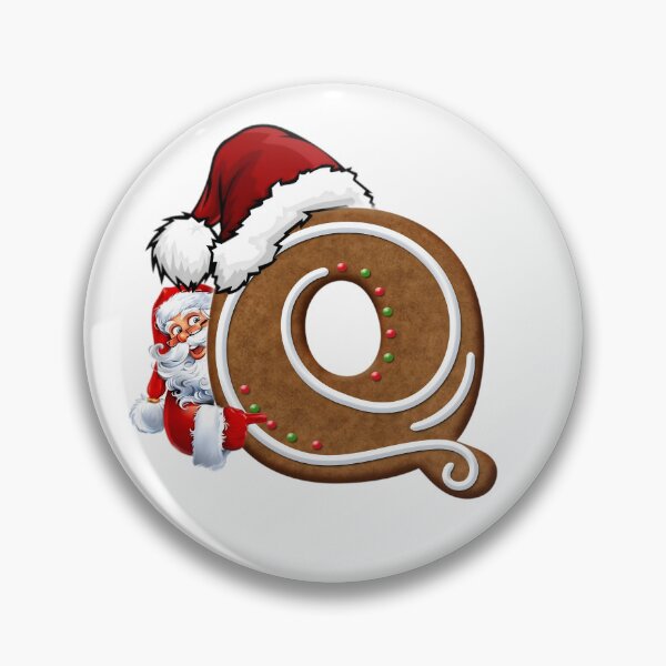 Item preview, Santa Gingerbread Letter Q Christmas Cookie Alphabet Design designed and sold by Pandastore14.