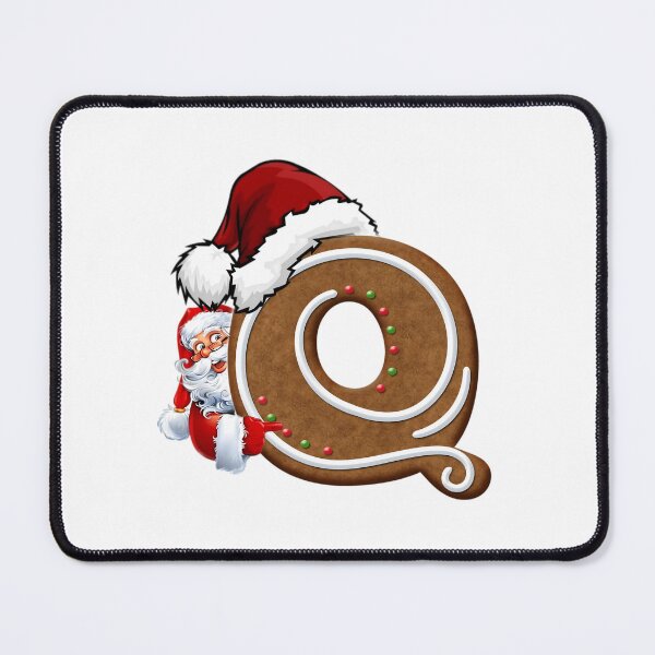 Item preview, Santa Gingerbread Letter Q Christmas Cookie Alphabet Design designed and sold by Pandastore14.