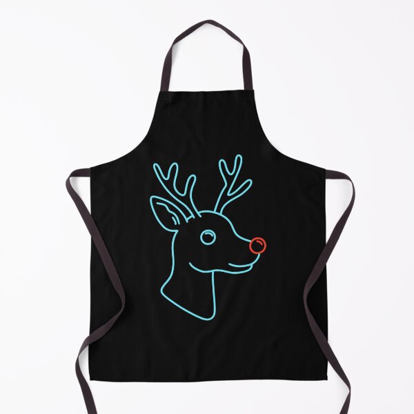 Item preview, Neon Rudolph Outline – Minimal Christmas Reindeer designed and sold by Kewessthetic.