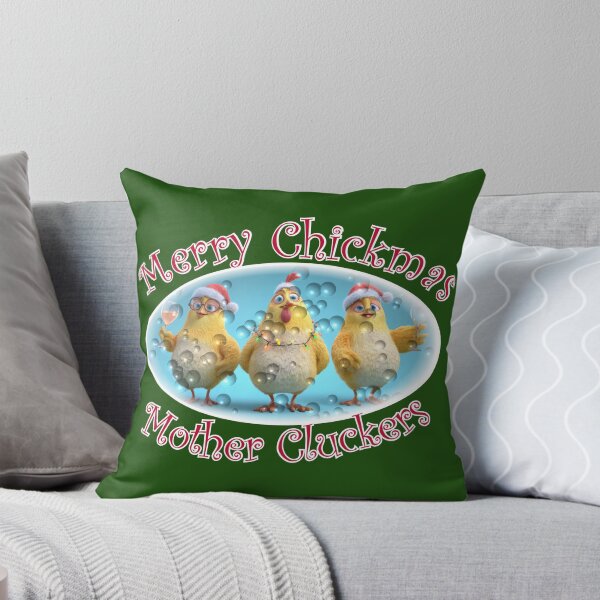 Item preview, Merry Christmas Chickens, wine lovers chickens designed and sold by ColorWheelDsign.