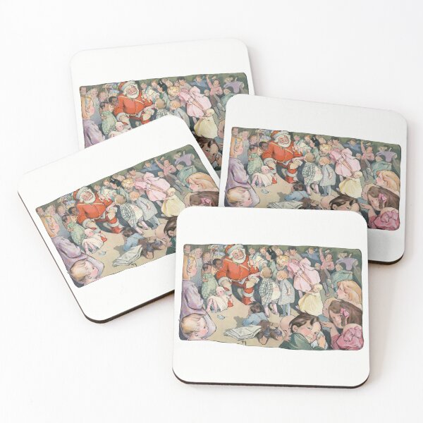 Item preview, Santa Claus and Children. Vintage Christmas Illustration designed and sold by Filologica.