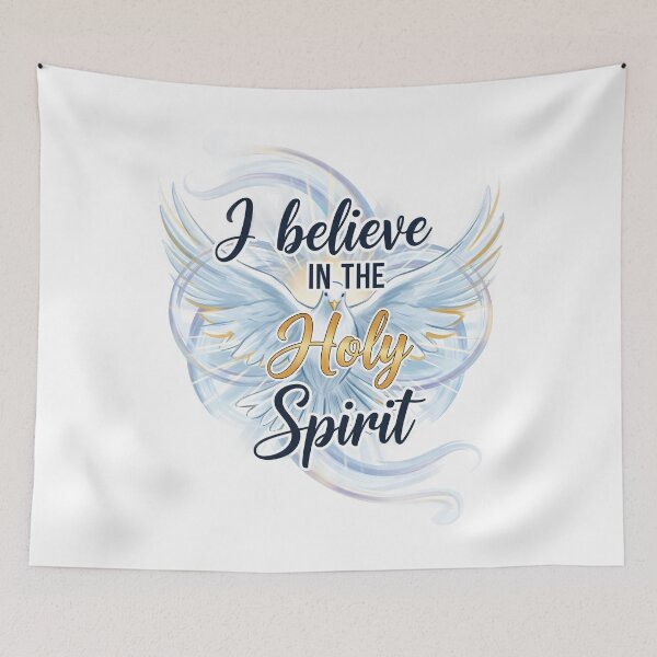 Item preview, I Believe in the Holy Spirit Dove Christian Art Design. designed and sold by loveandlightrb.
