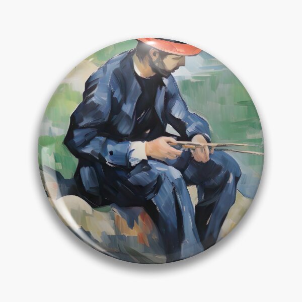 Item preview, Antique Fisherman Painting, Fishing Wall Art, Fishing Decor, River Fishing Landscape, Vintage Fishing Art, Fisherman Wall Art designed and sold by SavageVision.