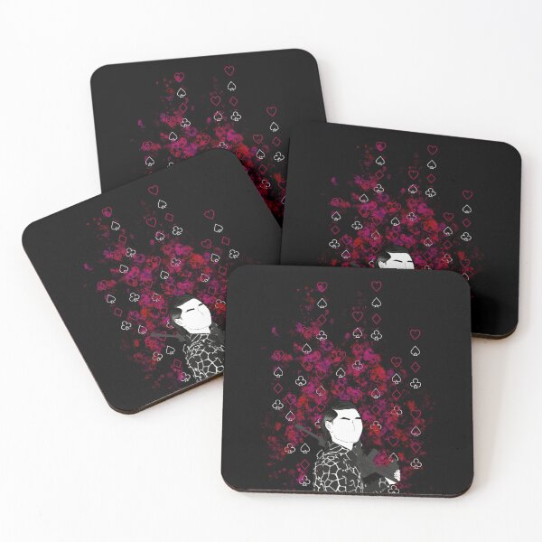 Item preview, Niragi Alice in Borderland raining cards signs splatter black and white  designed and sold by Lemonshaaark.