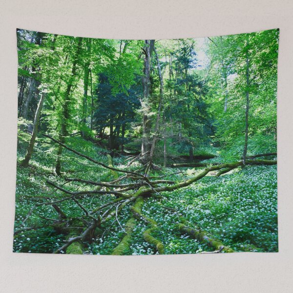 Item preview, Swiss primeval forest in the Jura Mountains – Green chaos of nature / Swiss Artwork Photography designed and sold by Raphael Wolf.
