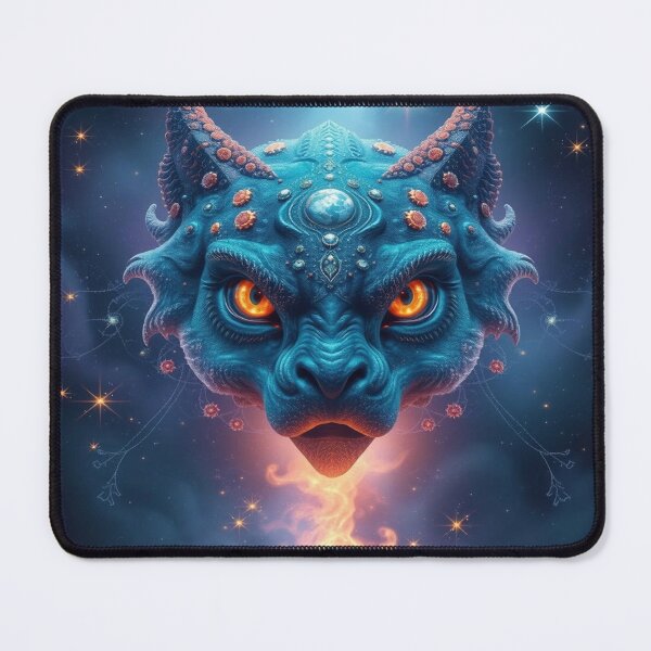 Item preview, Cosmic Dragon Spirit – Blue Flame & Celestial Power in a mystical dance of light & fantasy designed and sold by FotoworldEdel.