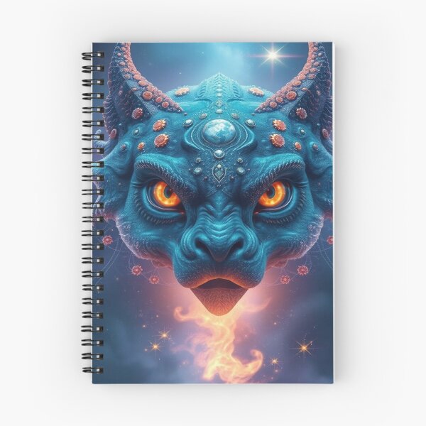 Item preview, Cosmic Dragon Spirit – Blue Flame & Celestial Power in a mystical dance of light & fantasy designed and sold by FotoworldEdel.