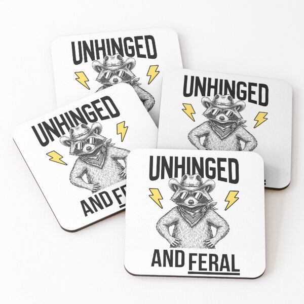 Item preview, Unhinged And Feral Raccoon Meme Funny Raccoon Cowboy  designed and sold by ZACK ART.