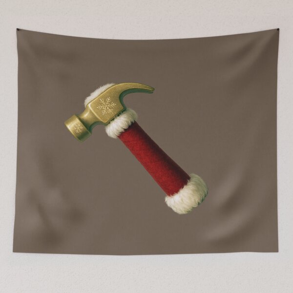 Item preview, Festive Santa Hammer – Christmas Workshop Tool Art designed and sold by BROHLine Studio.