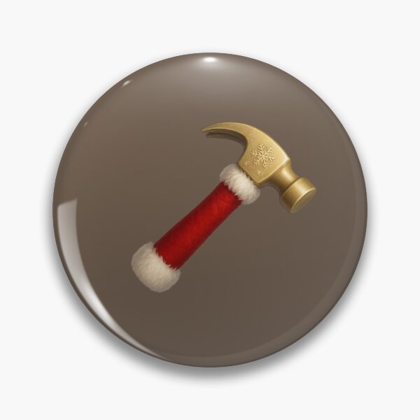 Item preview, Santa’s Gold Hammer – Festive Christmas Carpenter Tool Art designed and sold by BROHLine Studio.