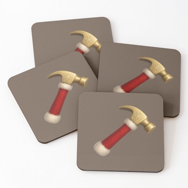 Item preview, Santa’s Gold Hammer – Festive Christmas Carpenter Tool Art designed and sold by BROHLine Studio.