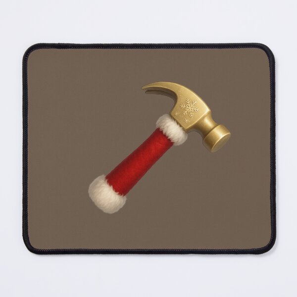 Item preview, Santa’s Gold Hammer – Festive Christmas Carpenter Tool Art designed and sold by BROHLine Studio.