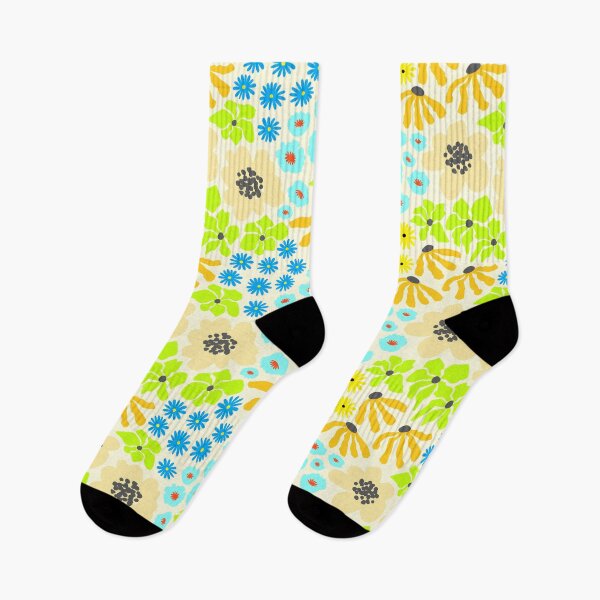 Item preview, Retro Boho Floral Repeating Pattern in Bright Colors designed and sold by DesignMyHeart.