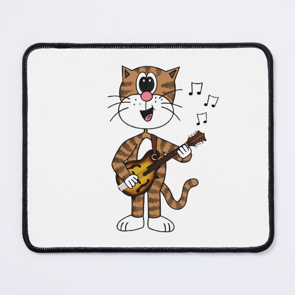 Item preview, Cat Playing Mandolin, Mandolinist Folk Musician Music Teacher designed and sold by doodlerob.