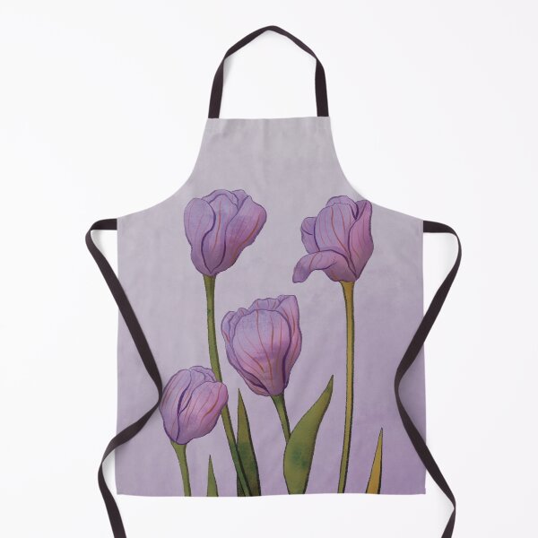 Aperçu de l'œuvre Illustration Florale Tulipes Violettes créée et vendue par Mel-Mas-Stoband.