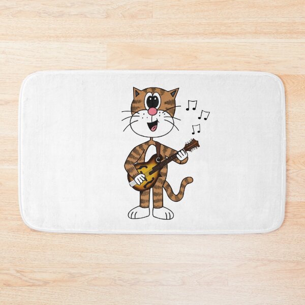 Item preview, Cat Playing Mandolin, Mandolinist Folk Musician Music Teacher designed and sold by doodlerob.