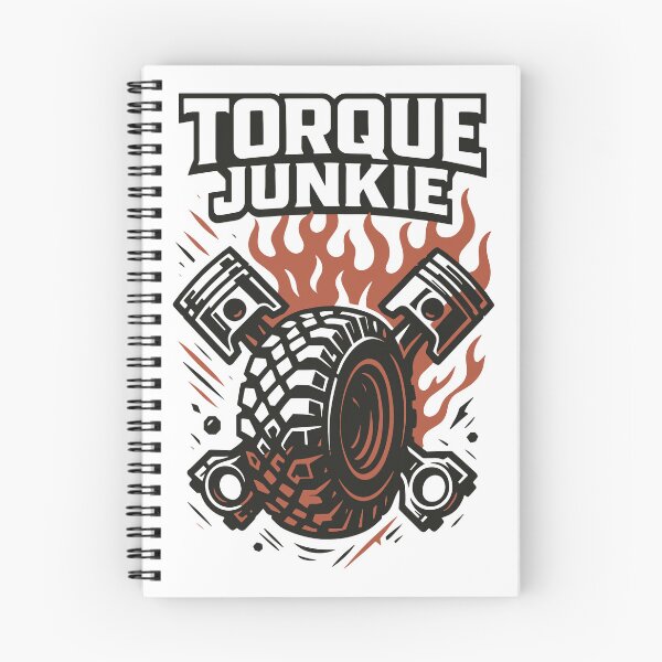 Item preview, Torque Junkie – Flaming Pistons & Off-Road Tire Engine Power designed and sold by SnappyPNG.