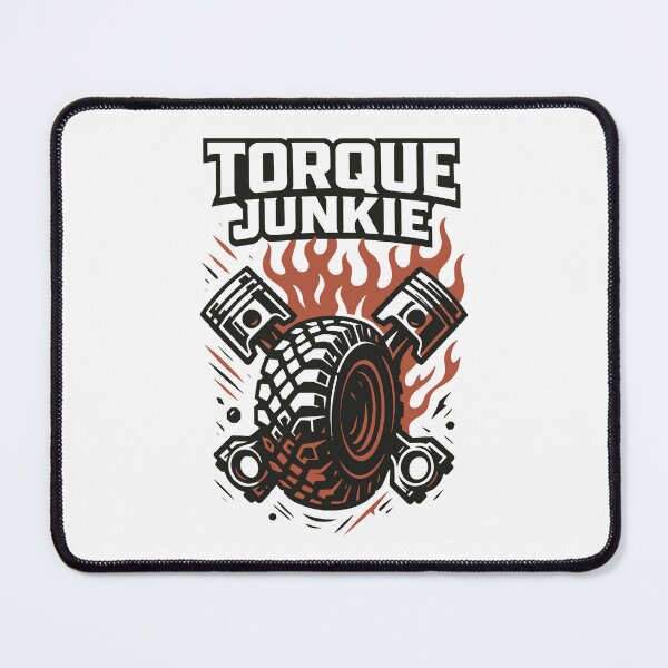 Item preview, Torque Junkie – Flaming Pistons & Off-Road Tire Engine Power designed and sold by SnappyPNG.