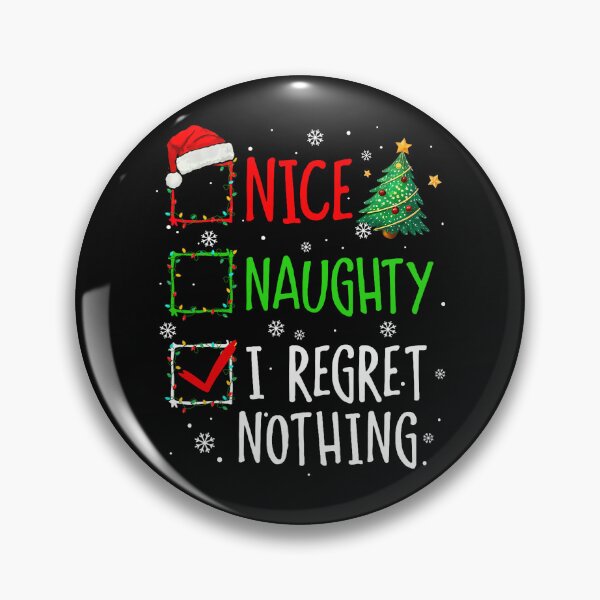 Item preview, Nice Naughty Regret Nothing Checklist With Bright Holiday  designed and sold by khdmalakarak.