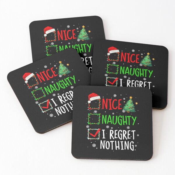 Item preview, Nice Naughty Regret Nothing Checklist With Bright Holiday  designed and sold by khdmalakarak.