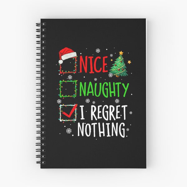 Item preview, Nice Naughty Regret Nothing Checklist With Bright Holiday  designed and sold by khdmalakarak.