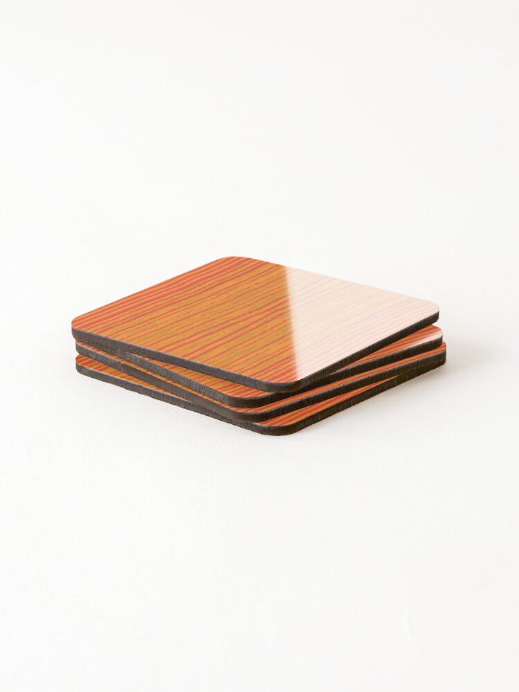 Thumbnail 4 of 5, Coasters (Set of 4), Rake Four Reversed, Abstract Rake Pattern designed and sold by TorringtonPlace.