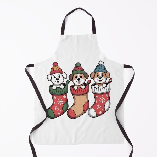Item preview, Three Cute Puppies in Christmas Stockings designed and sold by Batycab Shop.