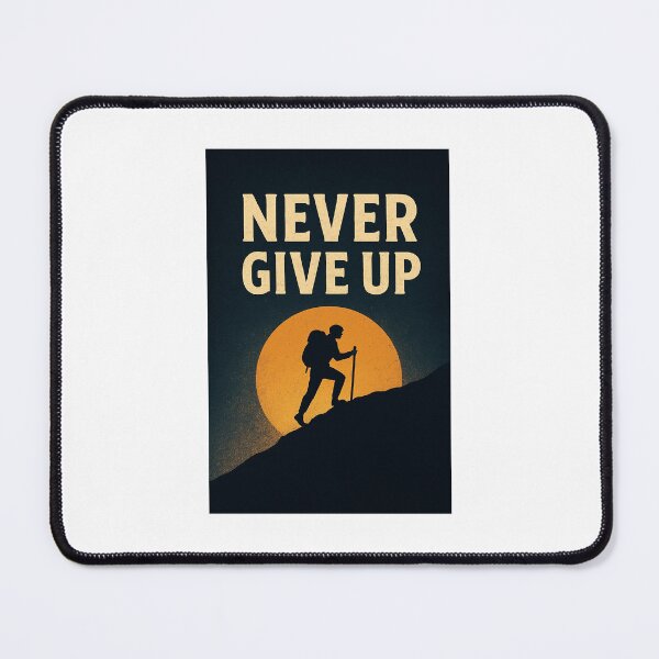 Item preview, never give up- motivational quotes designed and sold by MysticAurora.