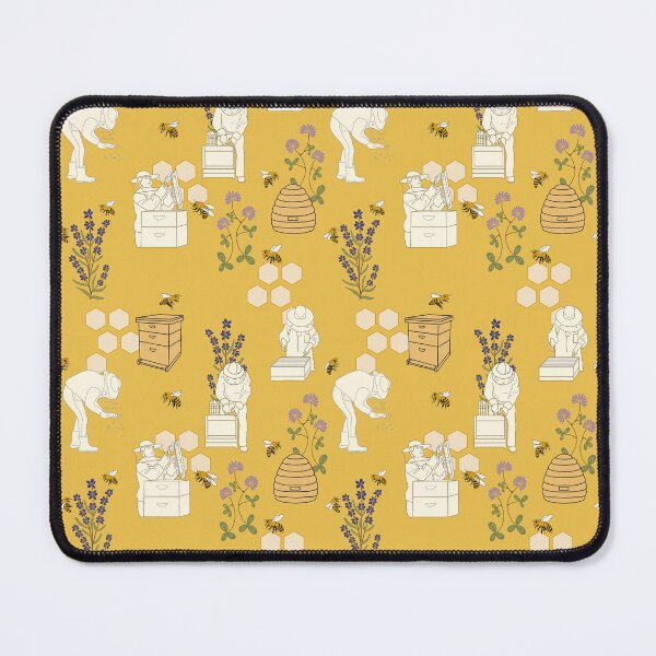 Item preview, Beekeeper Pattern with Honey Bees and Honeycomb Botanical Illustration designed and sold by Rebecca Andreae.