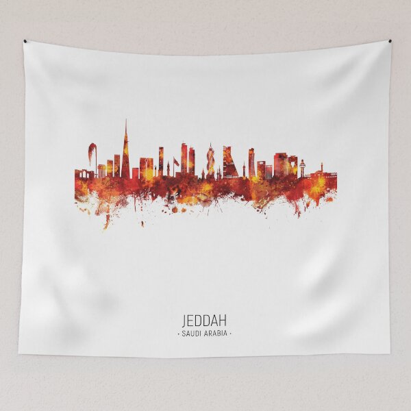 Artikelvorschau, Skyline von Jeddah, Saudi-Arabien entworfen und verkauft von ArtPrints.